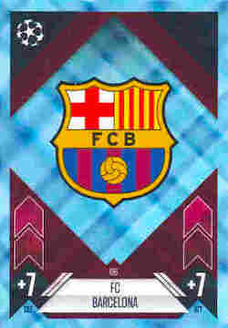 2024-25 Topps Match Attax UCC #136 Blue Crystal FC Barcelona Team Badge