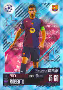 2024-25 Topps Match Attax UCC #143 Blue Crystal Sergi Roberto