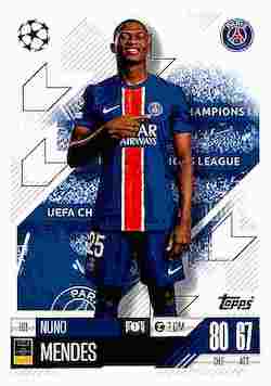 2024-25 Topps Match Attax UCC #161 Nuno Mendes