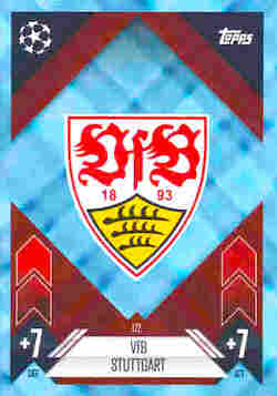 2024-25 Topps Match Attax UCC #172 Blue Crystal VfB Stuttgart Team Badge