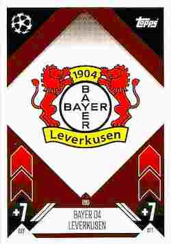 2024-25 Topps Match Attax UCC #190 Bayer Leverkusen Team Badge