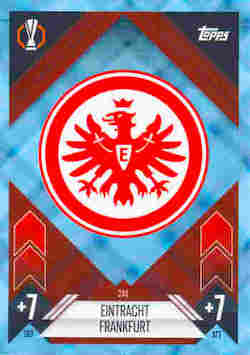 2024-25 Topps Match Attax UCC #244 Blue Crystal Eintracht Frankfurt Team Badge