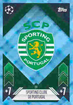 2024-25 Topps Match Attax UCC #271 Blue Crystal Sporting Portugal Team Badge