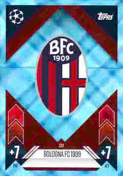 2024-25 Topps Match Attax UCC #334 Blue Crystal Bologna Team Badge