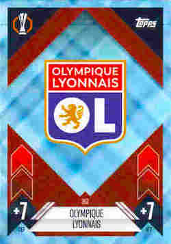 2024-25 Topps Match Attax UCC #352 Blue Crystal Olympique Lyonnais Team Badge