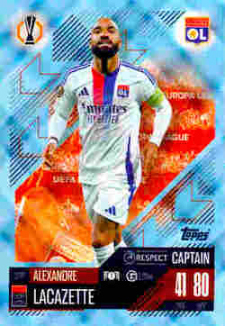 2024-25 Topps Match Attax UCC #360 Blue Crystal Alexandre Lacazette