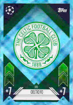 2024-25 Topps Match Attax UCC #370 Blue Crystal Celtic FC Team Badge