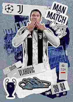 2024-25 Topps Match Attax UCC #412 Man of the Match Dušan Vlahović