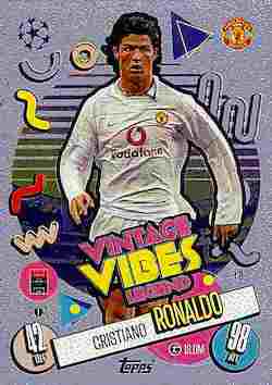 2024-25 Topps Match Attax UCC #418 Vintage Vibes Legend Cristiano Ronaldo