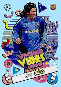 2024-25 Topps Match Attax UCC #420 Vintage Vibes Legend Lionel Messi