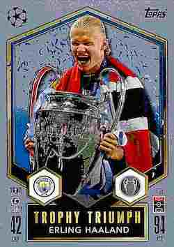 2024-25 Topps Match Attax UCC #433 Trophy Triumph Erling Haaland