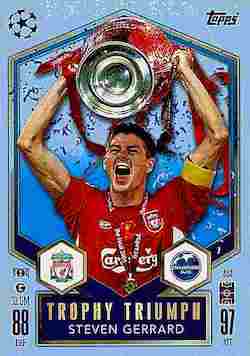 2024-25 Topps Match Attax UCC #434 Trophy Triumph Steven Gerrard