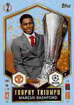 2024-25 Topps Match Attax UCC #436 Trophy Triumph Marcus Rashford