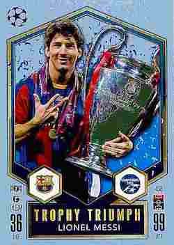 2024-25 Topps Match Attax UCC #438 Trophy Triumph Lionel Messi