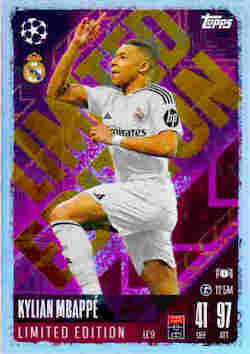 2024-25 Topps Match Attax UCC #LE09 Limited Edition Kylian Mbappé