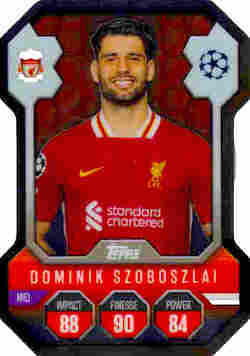 2024-25 Topps Match Attax UCC #SH04 Chrome Pro Elite Shield Dominik Szoboszlai