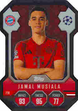 2024-25 Topps Match Attax UCC #SH10 Chrome Pro Elite Shield Jamal Musiala