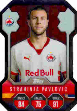 2024-25 Topps Match Attax UCC #SH18 Chrome Pro Elite Shield Strahinja Pavlović