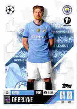 2024-25 Topps UCC Match Attax 1st Edition #020 Kevin De Bruyne