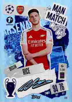 2024-25 Topps UCC Match Attax 1st Edition #398 Man of the Match Declan Rice