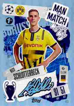 2024-25 Topps UCC Match Attax 1st Edition #403 Man of the Match Nico Schlotterbeck