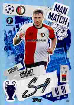 2024-25 Topps UCC Match Attax 1st Edition #408 Man of the Match Santiago Giménez