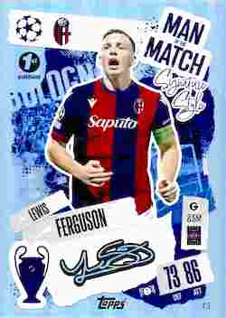 2024-25 Topps UCC Match Attax 1st Edition #413 Man of the Match Lewis Ferguson