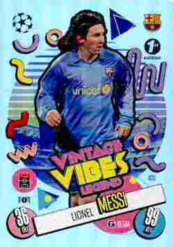 2024-25 Topps UCC Match Attax 1st Edition #420 Vintage Vibes Legends Lionel Messi