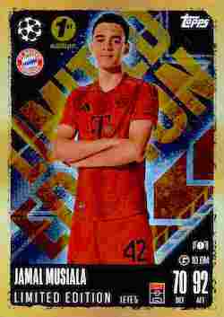 2024-25 Topps UCC Match Attax 1st Edition #LEFE5 Limited Edition Gold Jamal Musiala