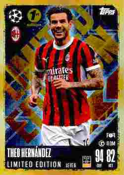 2024-25 Topps UCC Match Attax 1st Edition #LEFE6 Limited Edition Gold Theo Hernández