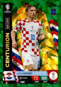 2024 Topps Match Attax UEFA Euro 2024 #CC03 Centurion Green Luka Modric