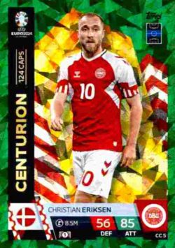 2024 Topps Match Attax UEFA Euro 2024 #CC05 Centurion Green Christian Eriksen