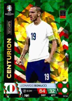 2024 Topps Match Attax UEFA Euro 2024 #CC06 Centurion Green Leonardo Bonucci