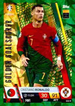 2024 Topps Match Attax UEFA Euro 2024 #GG09 Goalscorer Green Cristiano Ronaldo