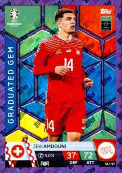 2024 Topps Match Attax UEFA Euro 2024 #SUI17 Parallel Zeki Amdouni