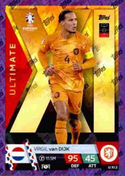 2024 Topps Match Attax UEFA Euro 2024 #UXI02 Ultimate XI Purple Virgil van Dijk