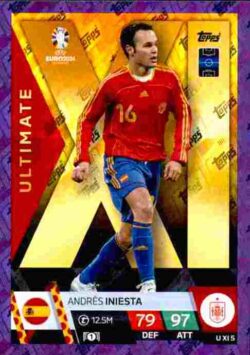 2024 Topps Match Attax UEFA Euro 2024 #UXI05 Ultimate XI Purple Andrés Iniesta