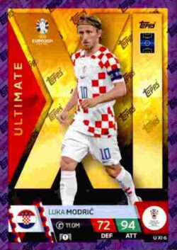 2024 Topps Match Attax UEFA Euro 2024 #UXI06 Ultimate XI Purple Luka Modric