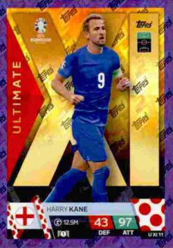 2024 Topps Match Attax UEFA Euro 2024 #UXI11 Ultimate XI Purple Harry Kane