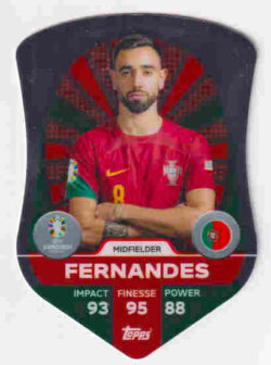 2024 Topps Match Attax UEFA Euro 2024 #SC6 Chrome Pro Elite Shield Bruno Fernandes