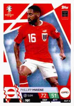 2024 Topps Match Attax UEFA Euro 2024 #AUT03 Phillipp Mwene