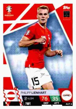 2024 Topps Match Attax UEFA Euro 2024 #AUT04 Philipp Lienhart