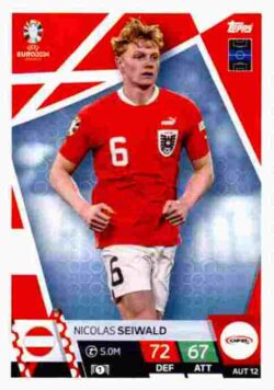 2024 Topps Match Attax UEFA Euro 2024 #AUT12 Nicolas Seiwald