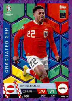 2024 Topps Match Attax UEFA Euro 2024 #AUT18 Parallel Junior Adamu