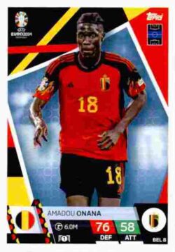 2024 Topps Match Attax UEFA Euro 2024 #BEL08 Amadou Onana