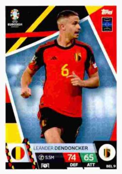 2024 Topps Match Attax UEFA Euro 2024 #BEL09 Leander Dendoncker