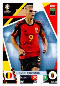 2024 Topps Match Attax UEFA Euro 2024 #BEL15 Leandro Trossard