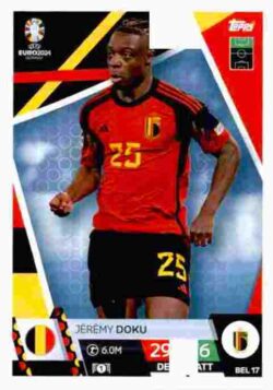 2024 Topps Match Attax UEFA Euro 2024 #BEL17 Jérémy Doku