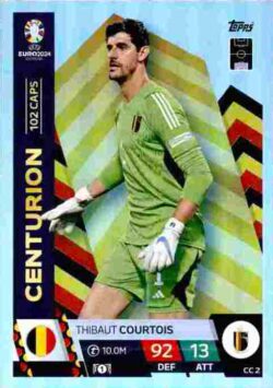 2024 Topps Match Attax UEFA Euro 2024 #CC02 Centurion Thibaut Courtois