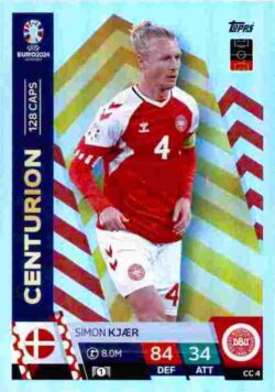 2024 Topps Match Attax UEFA Euro 2024 #CC04 Centurion Simon Kjær